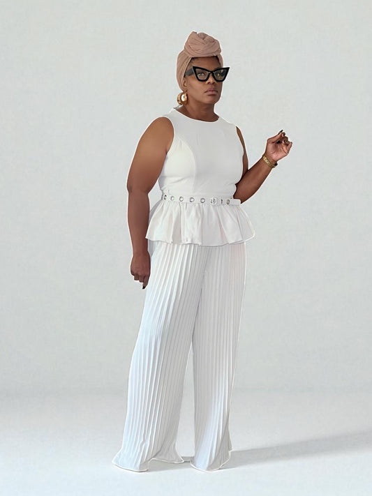 Luxe Collection-Cream Peplum Set