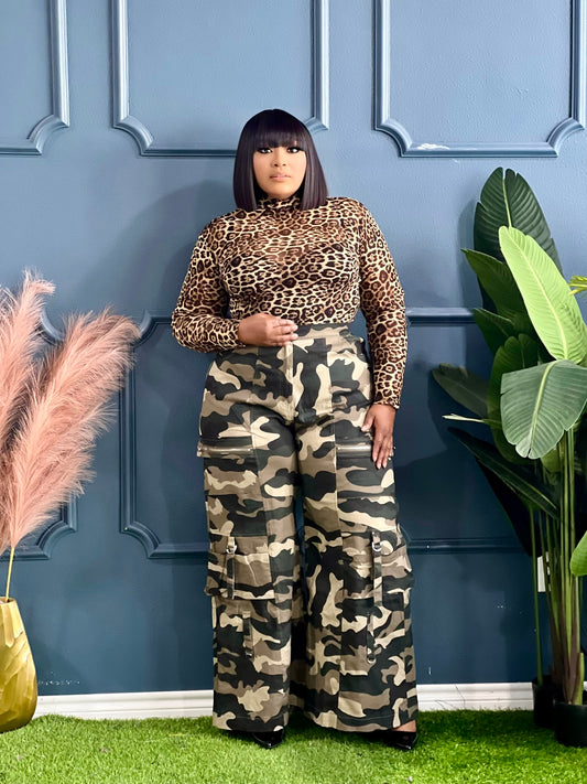 Seaux Ingrid Collection-New Camouflage Cargo Pants Plus