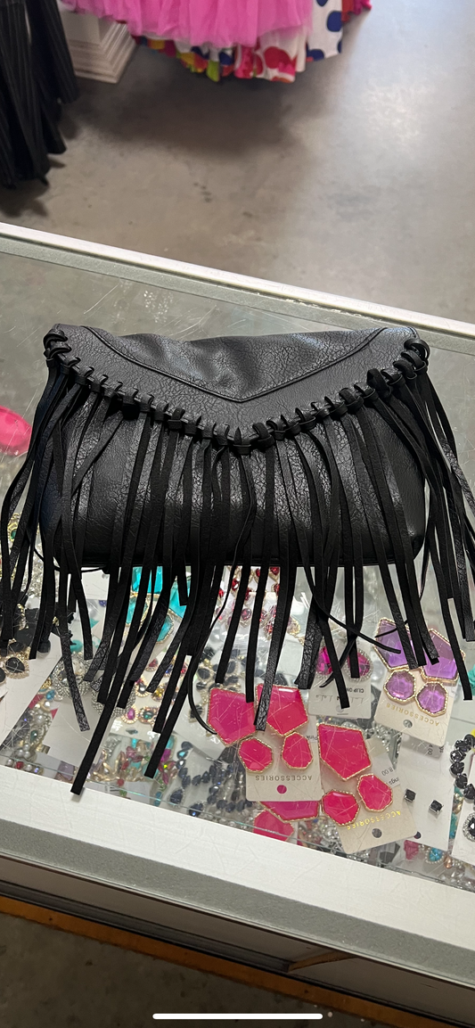 Tassel Handbag-Black