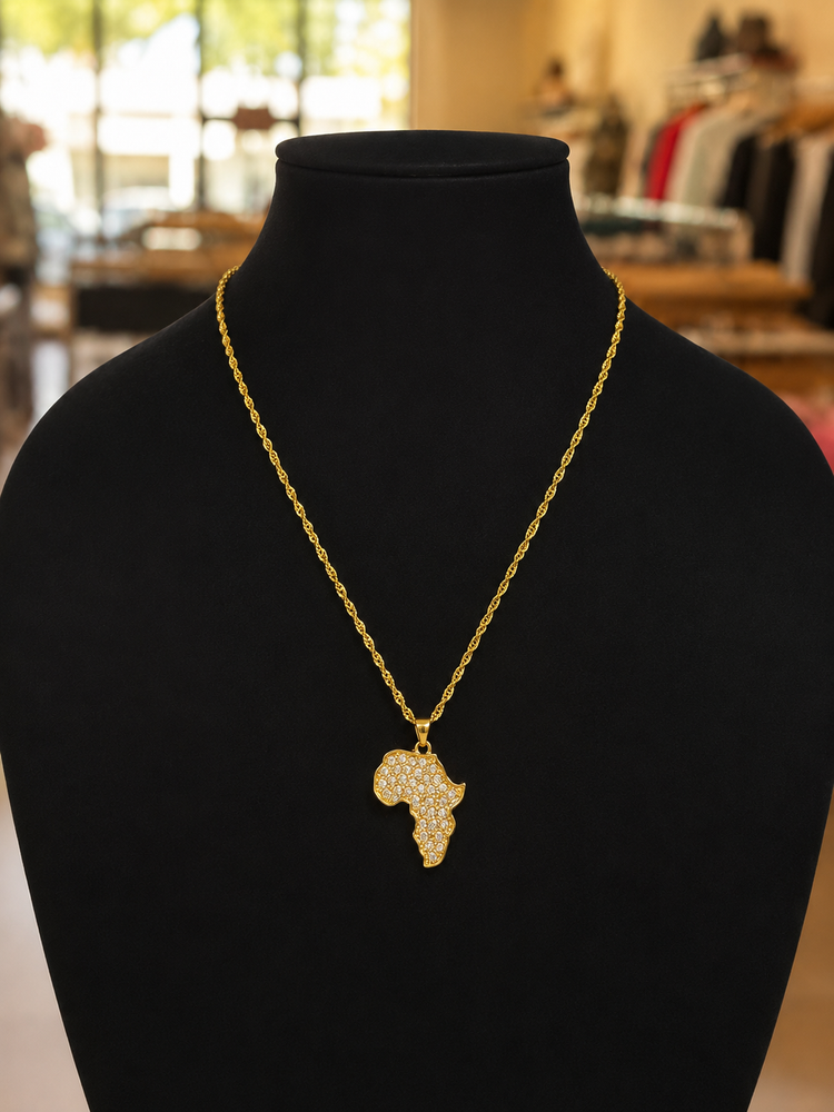 African Stone Necklace Alc