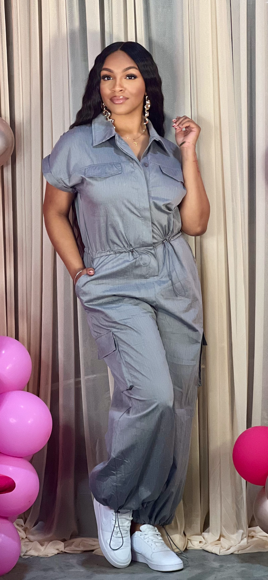 Carpenter Jumpsuit-Grey