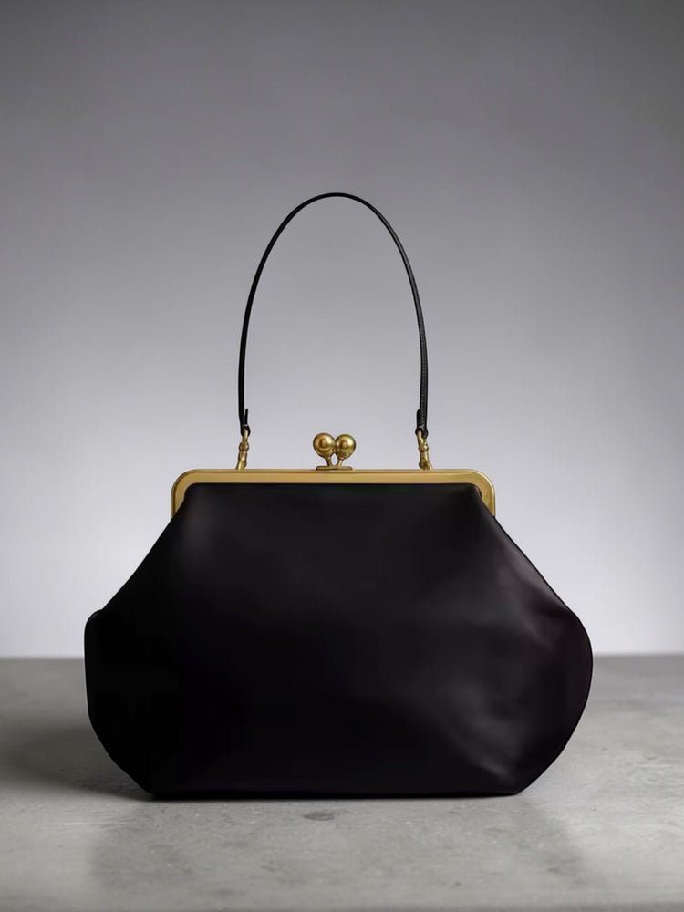 Oversized Clutch Handbag-Black