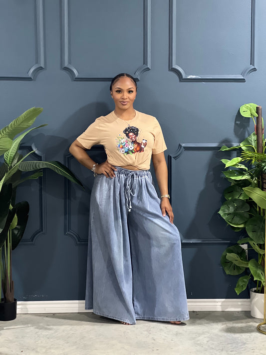 Black Coffee Tee Shirt-Nude