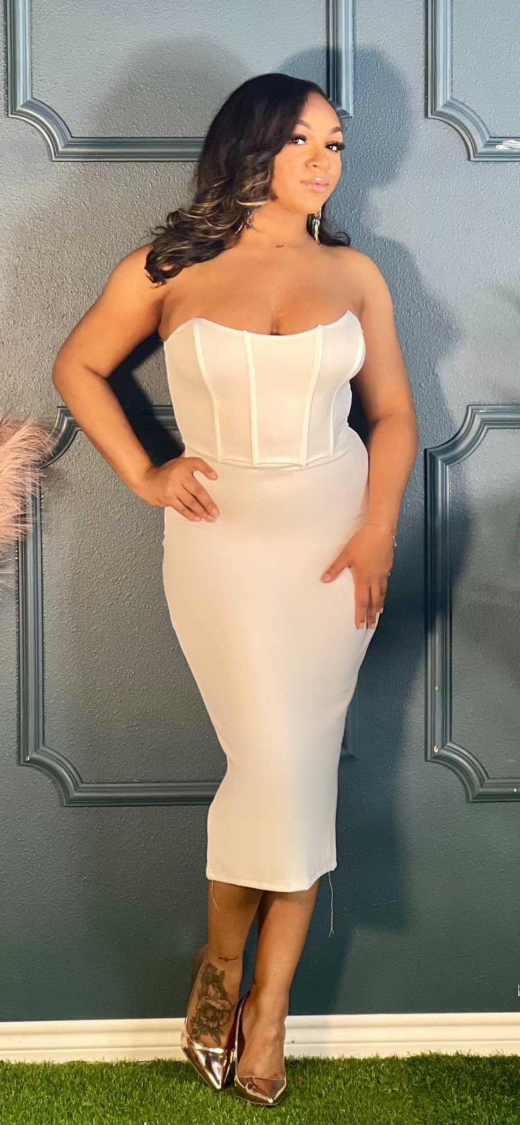 Tube Dress-White