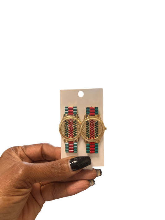 Timeless Earrings Alc-Green Red