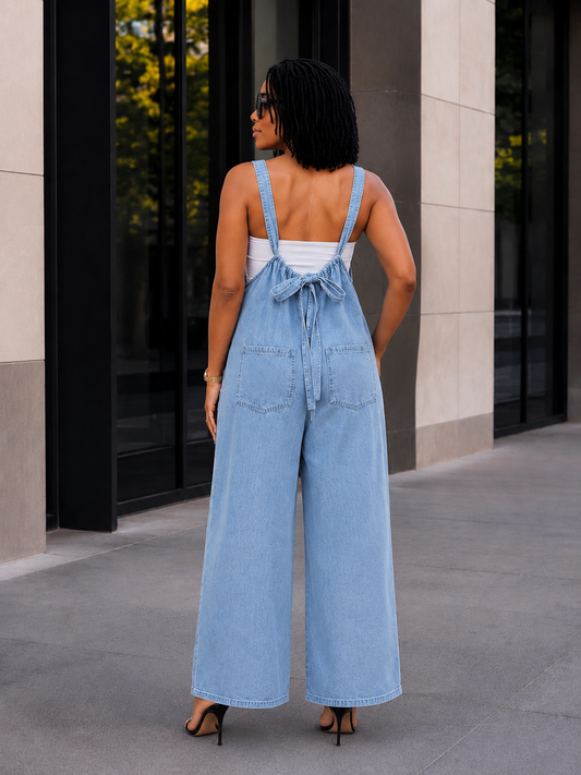 Denim Sack Jumpsuit Overall