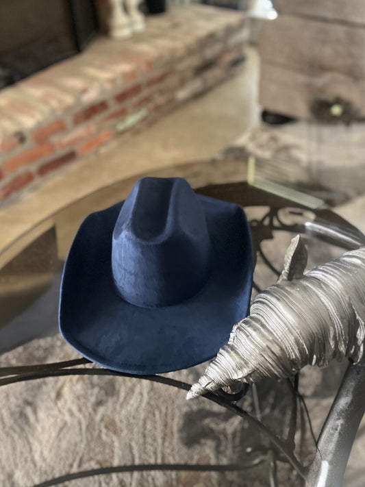 Western Hat-Plain Navy
