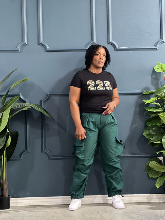 Parachute Jogger Pants-Dk Green