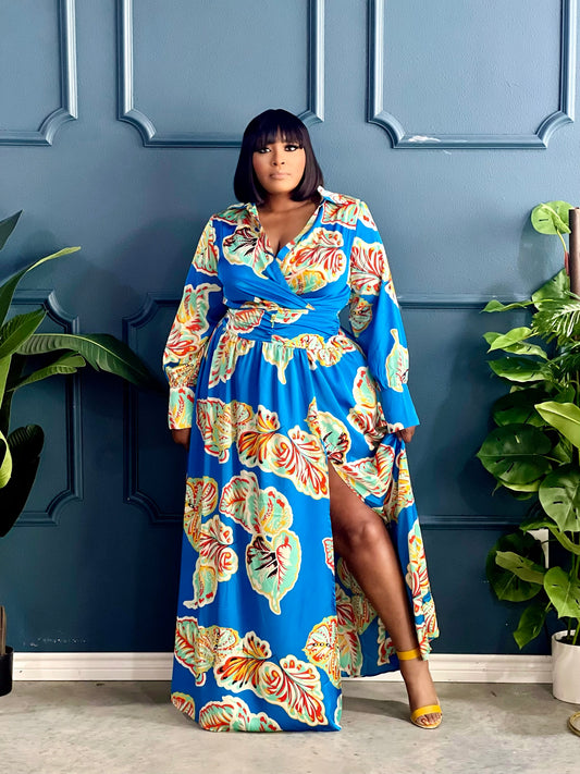 Mother Maxi Dress Plus-Blue