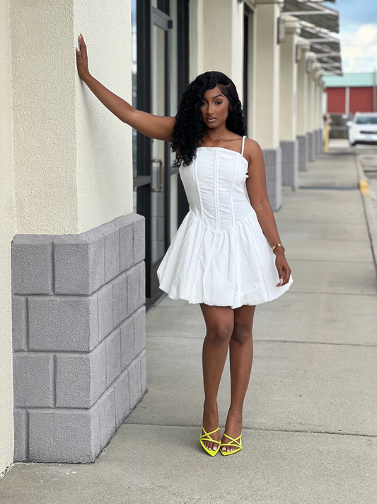New White Bubble Dress