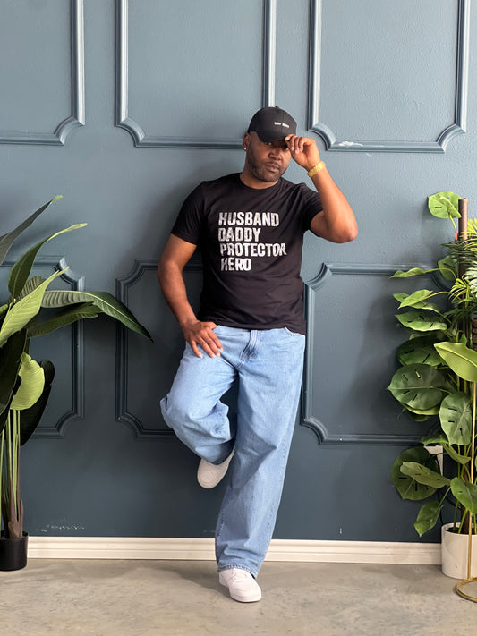 Father’s Day Collection Tee Shirt Reg/Plus-Husband Daddy Protector Hero