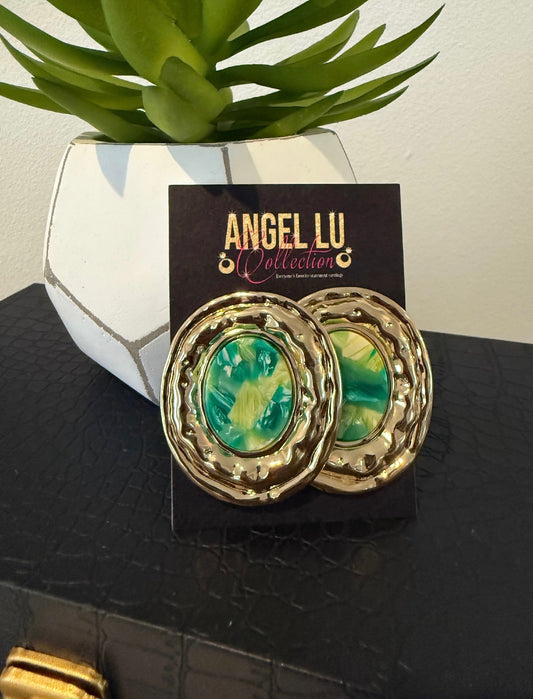 Green Garden Earrings Alc