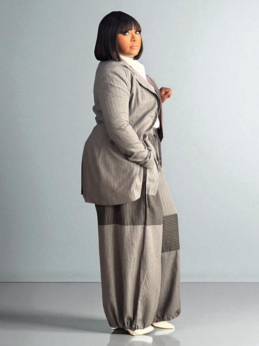 Soft Plaid Jogger Suit Set