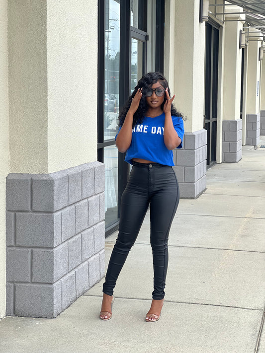 Blue White Game Day Tee Shirt