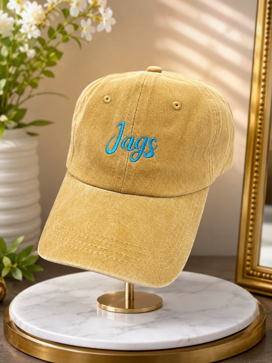 Gold Washed Out Jags Cap