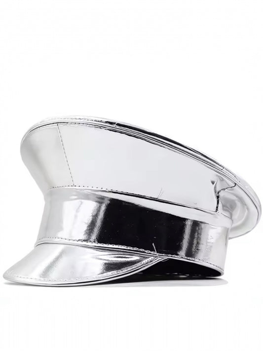 Silver Metallic Captain Hat