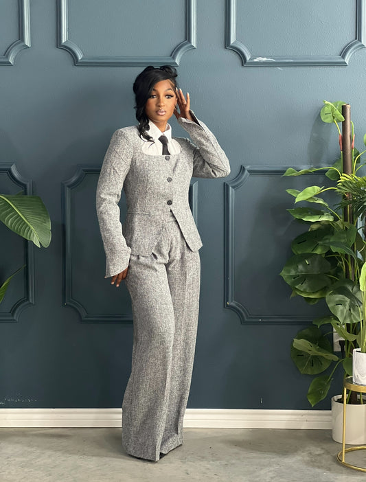 Lola Black White Tweed Set