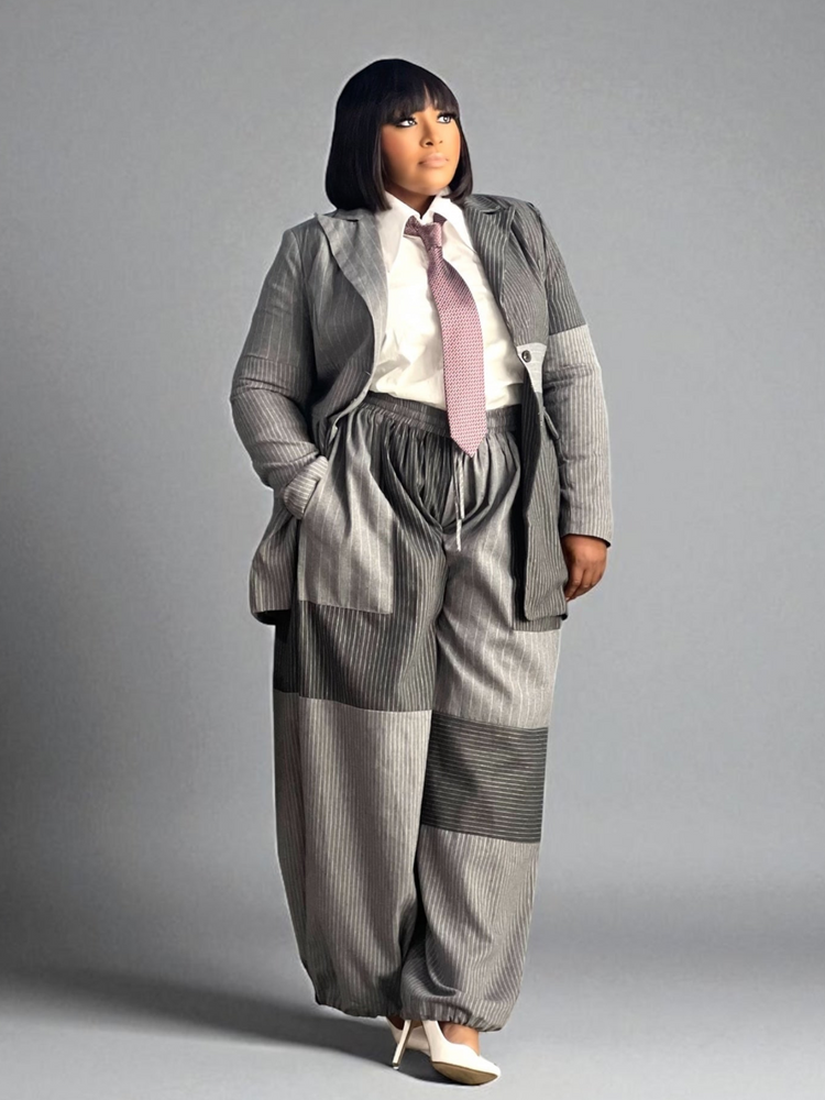 Soft Plaid Jogger Suit Set