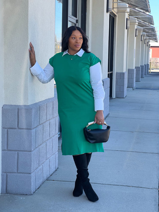 Les Comfy Dress Plus-Kelly Green