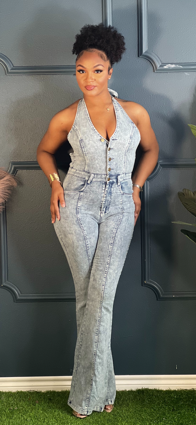 Style It Up Denim Jumpsuit