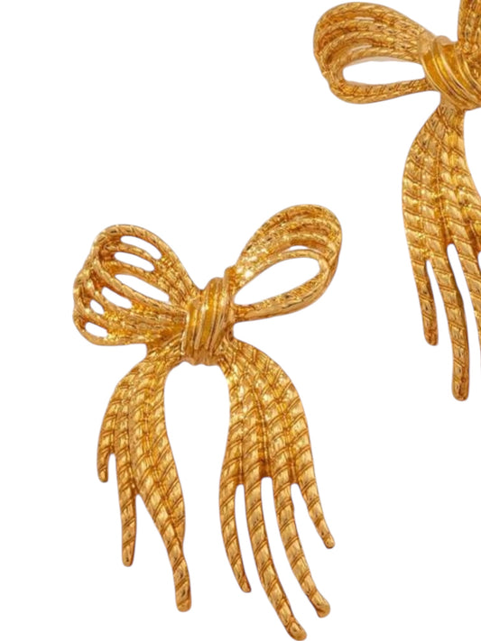 Golden Bow Earrings