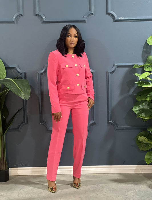 On Board Suit Set-Pink