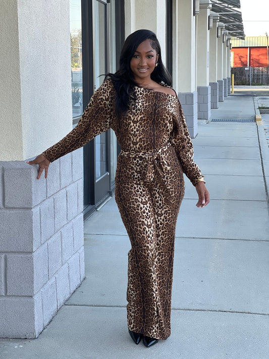 Chic Sassy Jimpsuit-Animal Print