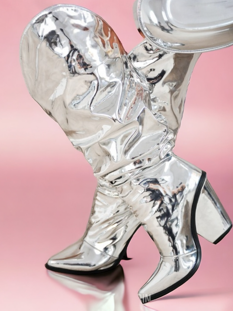 New Hana Boots-Silver