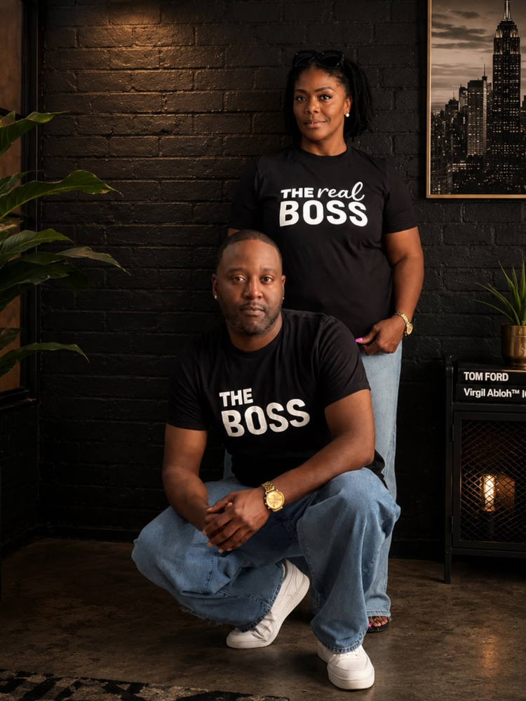 The Boss/The Real Boss Tee Shirt Reg/Plus (His & Hers)