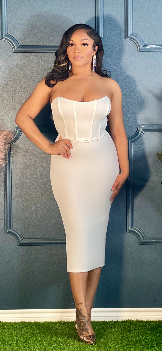 Tube Dress-White