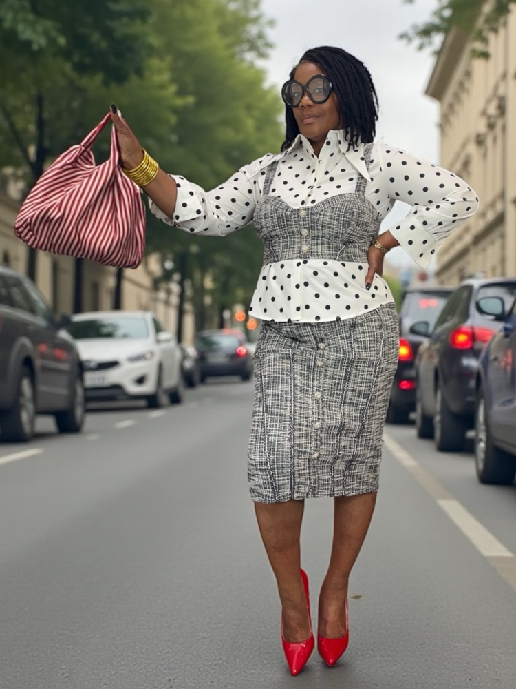 Polka Dot Blouse Top
