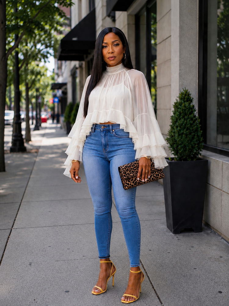Off White Goddess Blouse Top