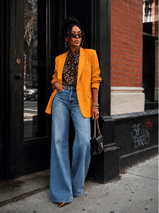 New Open Blazer (Mustard)