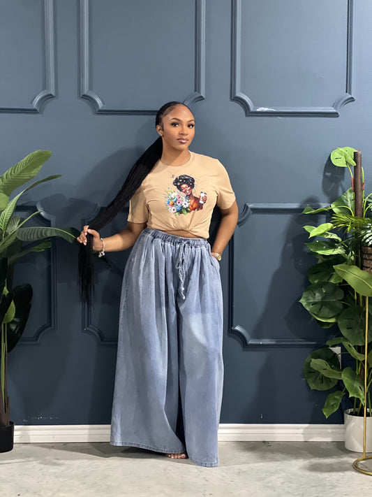 Black Coffee Tee Shirt-Nude