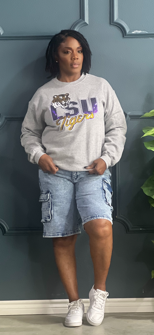 LSU Patch Sweatshirt (Allow 24hrs)
