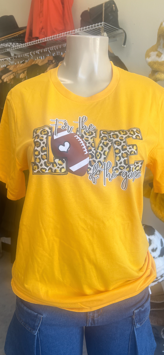 Game Day Tee Shirt-For The Love Of The Game (4 prints & 2 Colors)