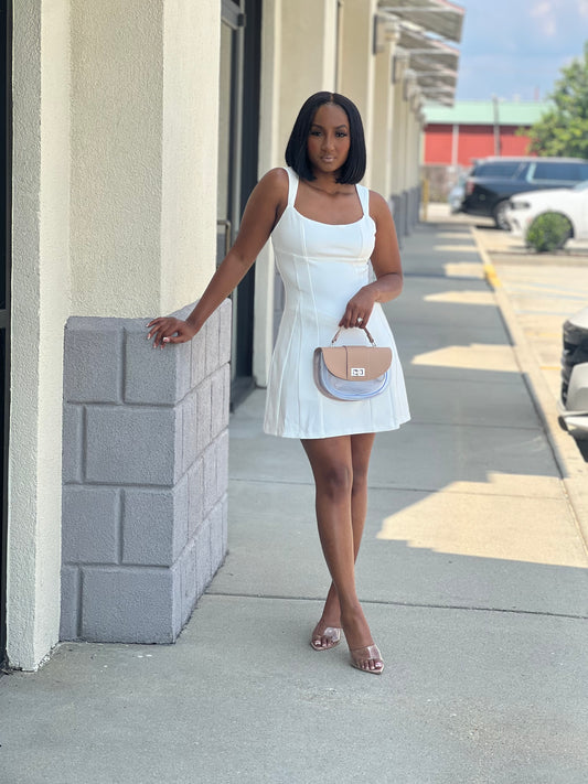 Swing Mini Dress (Off White)