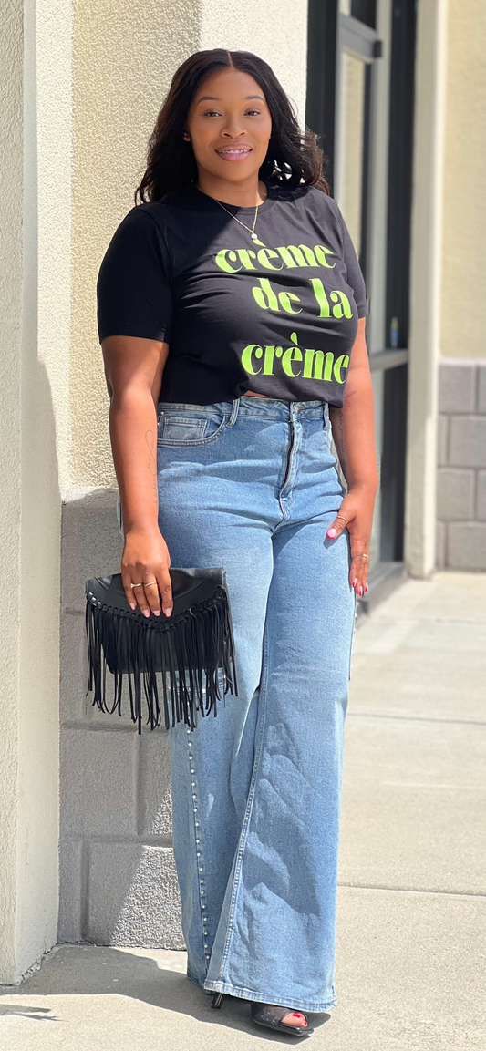 Crème de la Creme Tee Shirt-Green