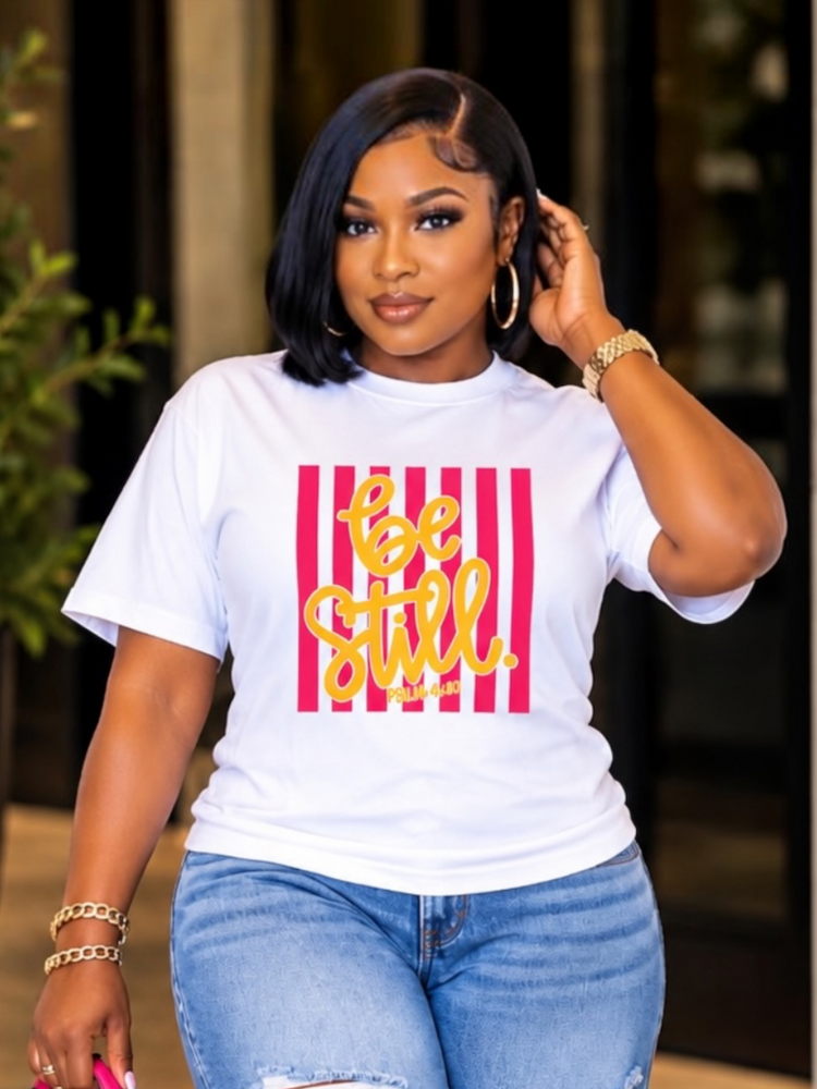 Be Still Tee Shirt-White