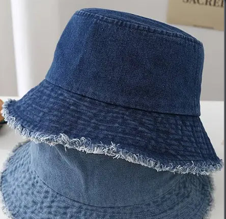 Distressed Denim Bucket Hat (3 colors)