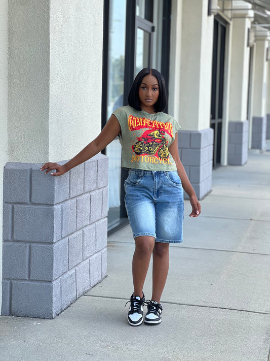 Motorcycle Life Top (Green))
