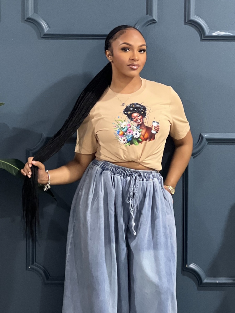 Black Coffee Tee Shirt-Nude