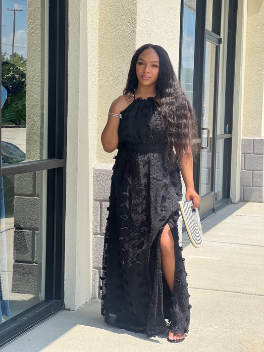 New Spring Maxi Dress-Black
