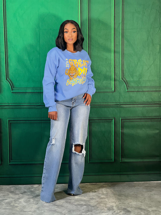 It’s A Great Day To Be a Jaguar Sweatshirt-Blue