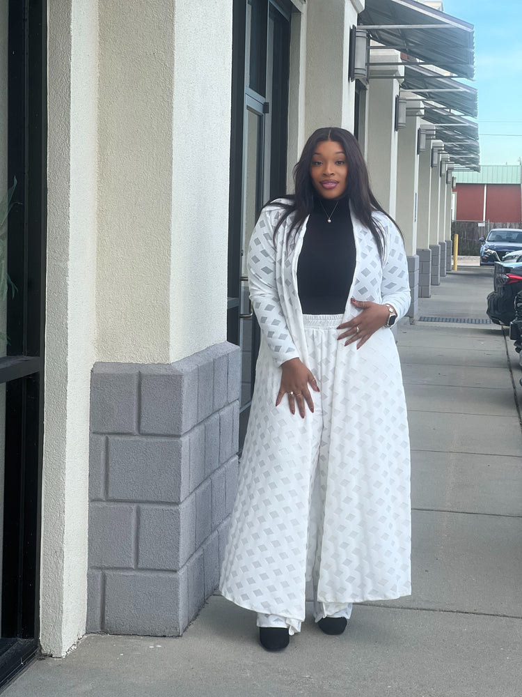 New Duster Set Plus-Off White