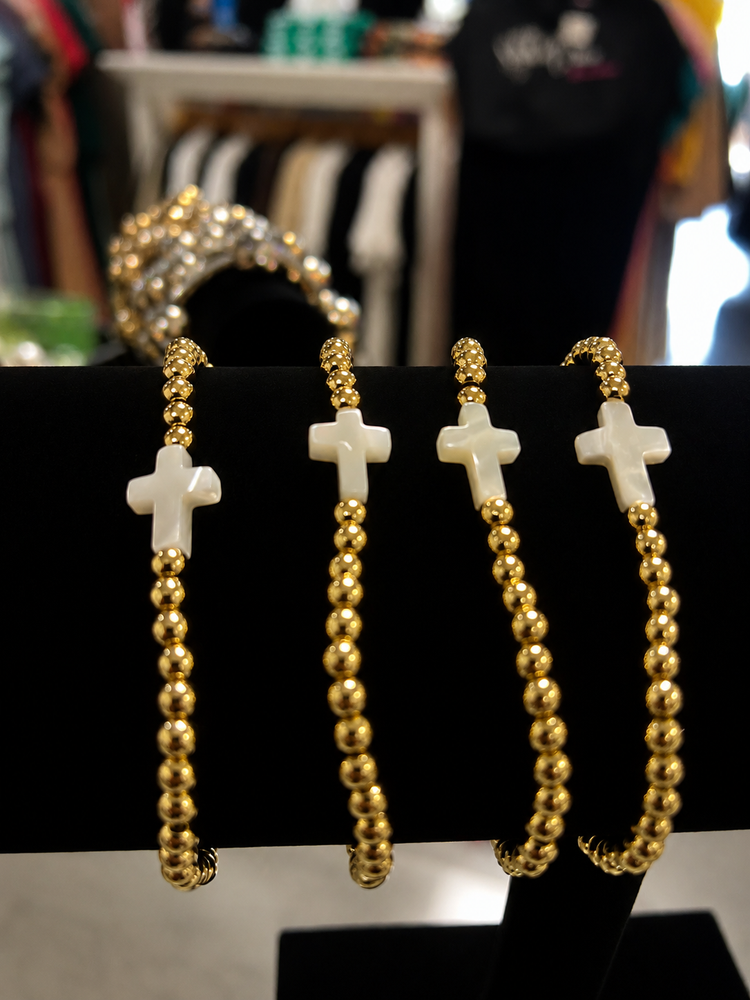 Beaded Cross Bracelet Alc
