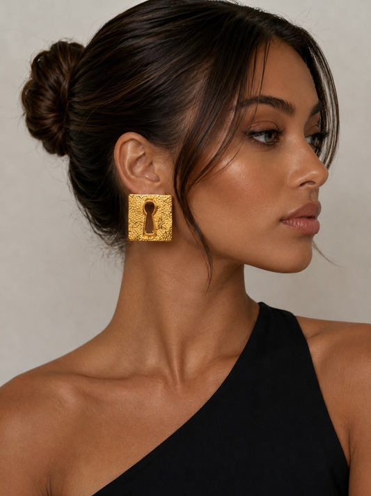 Keyhole Earrings (2 colors)