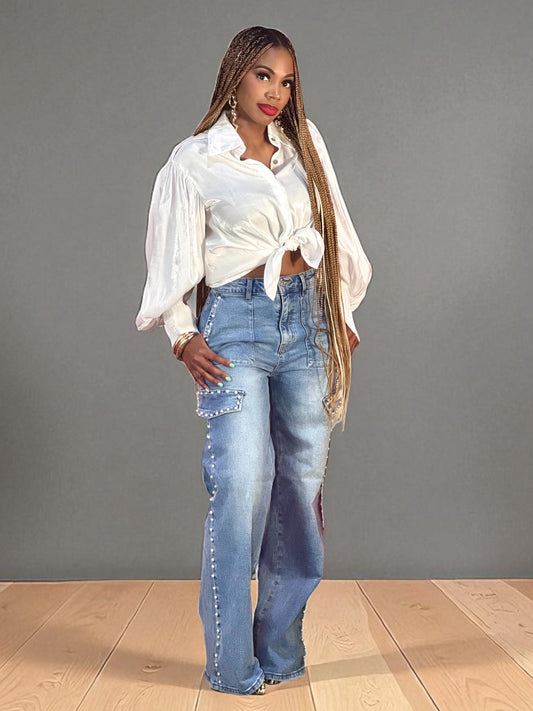 Pearly Cargo Jeans