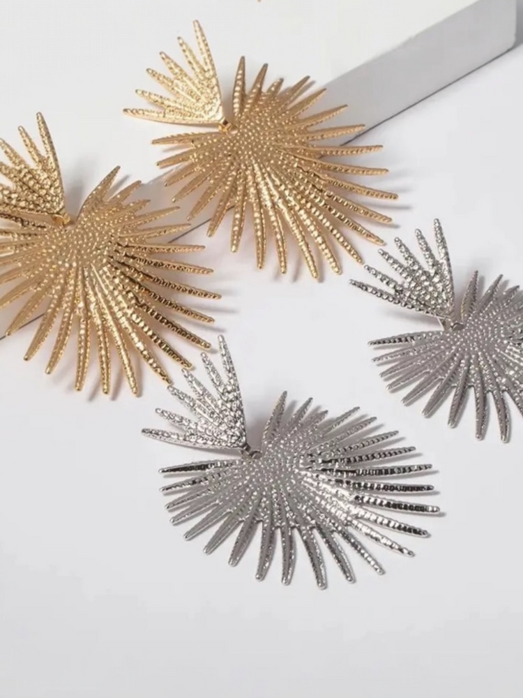 Spiked Silver Earrings Alc