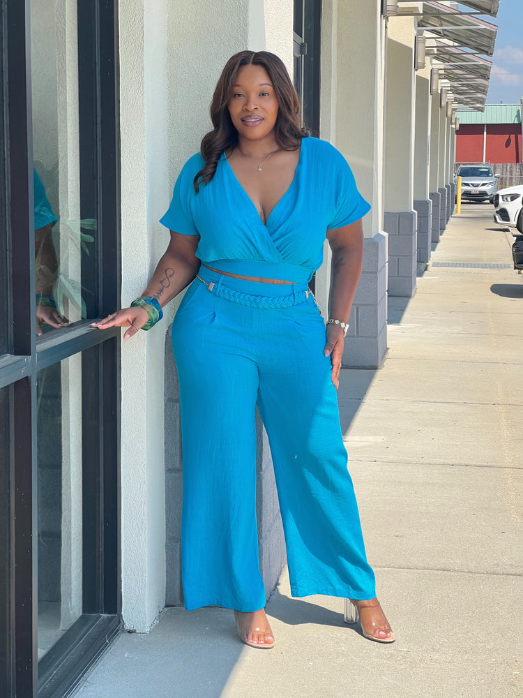 Casual Spring Turquoise Set Plus